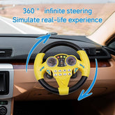 Steering Wheel Toy Simulate Driving Car Copilot Steering Wheel Electric Baby Toys with Sound Driving - Any 1